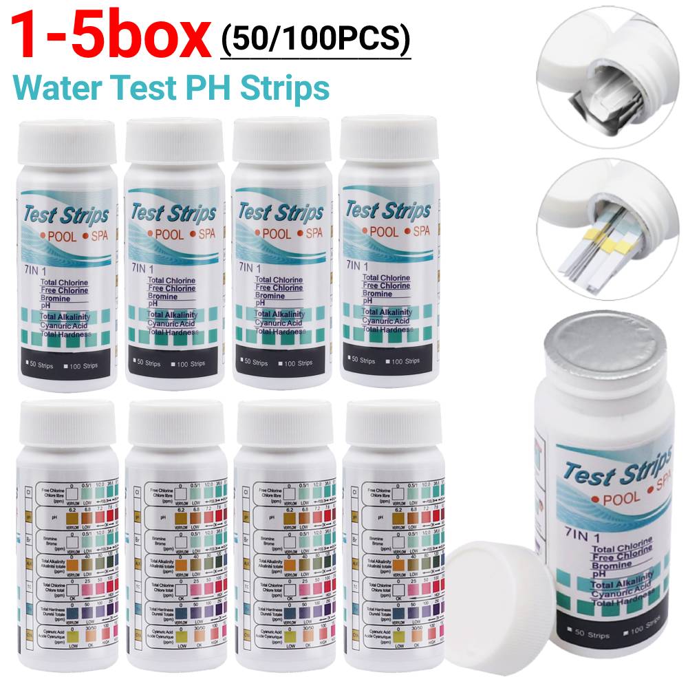 Aquarium Fish Quality - 50/100PCS Water Test PH Strips 7-in-1