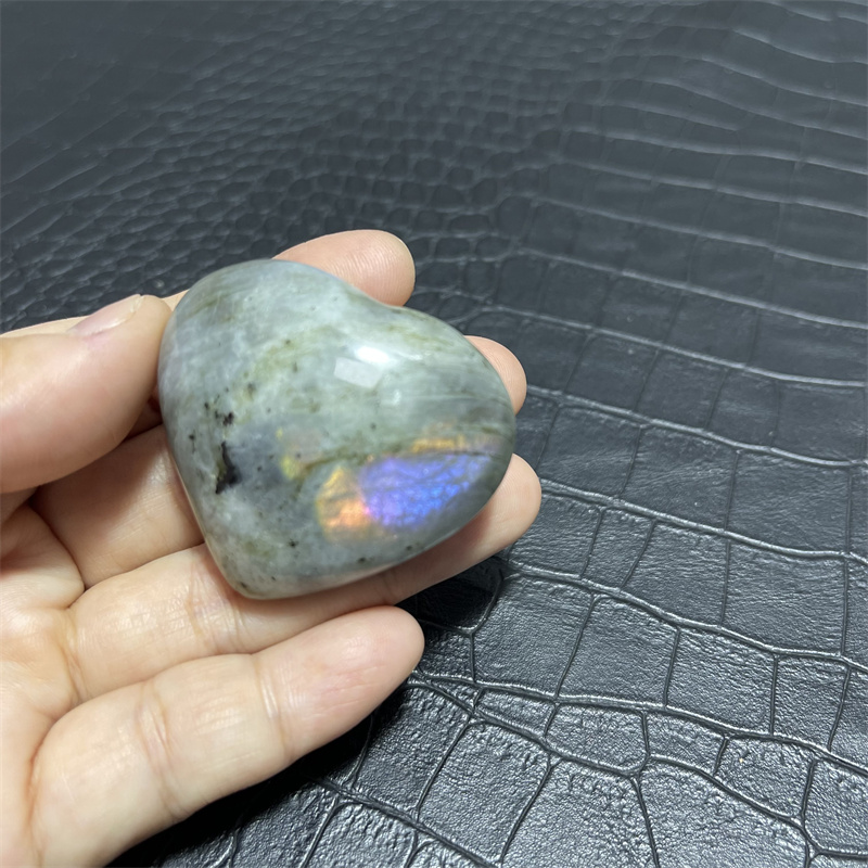 Aquarium Fish Yellow - 6pcs Natural Crystal Labradorite Stone Heart