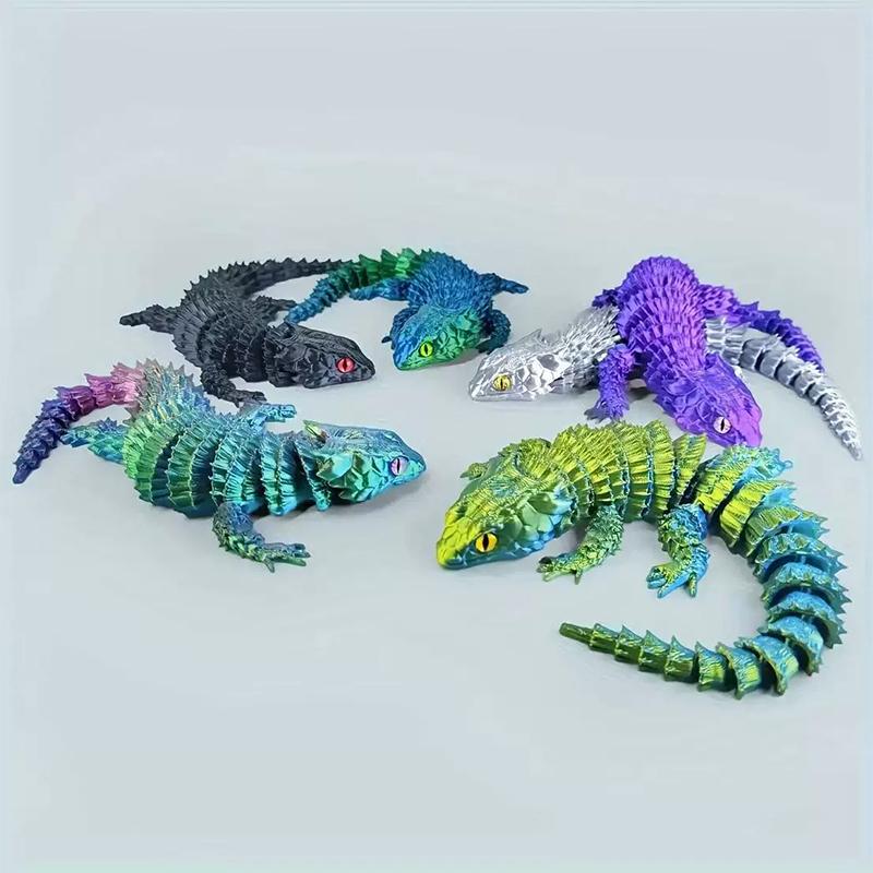 Aquarium Fish Cartoon - 3D Printed Conjoined Lizard Statue Ornaments,