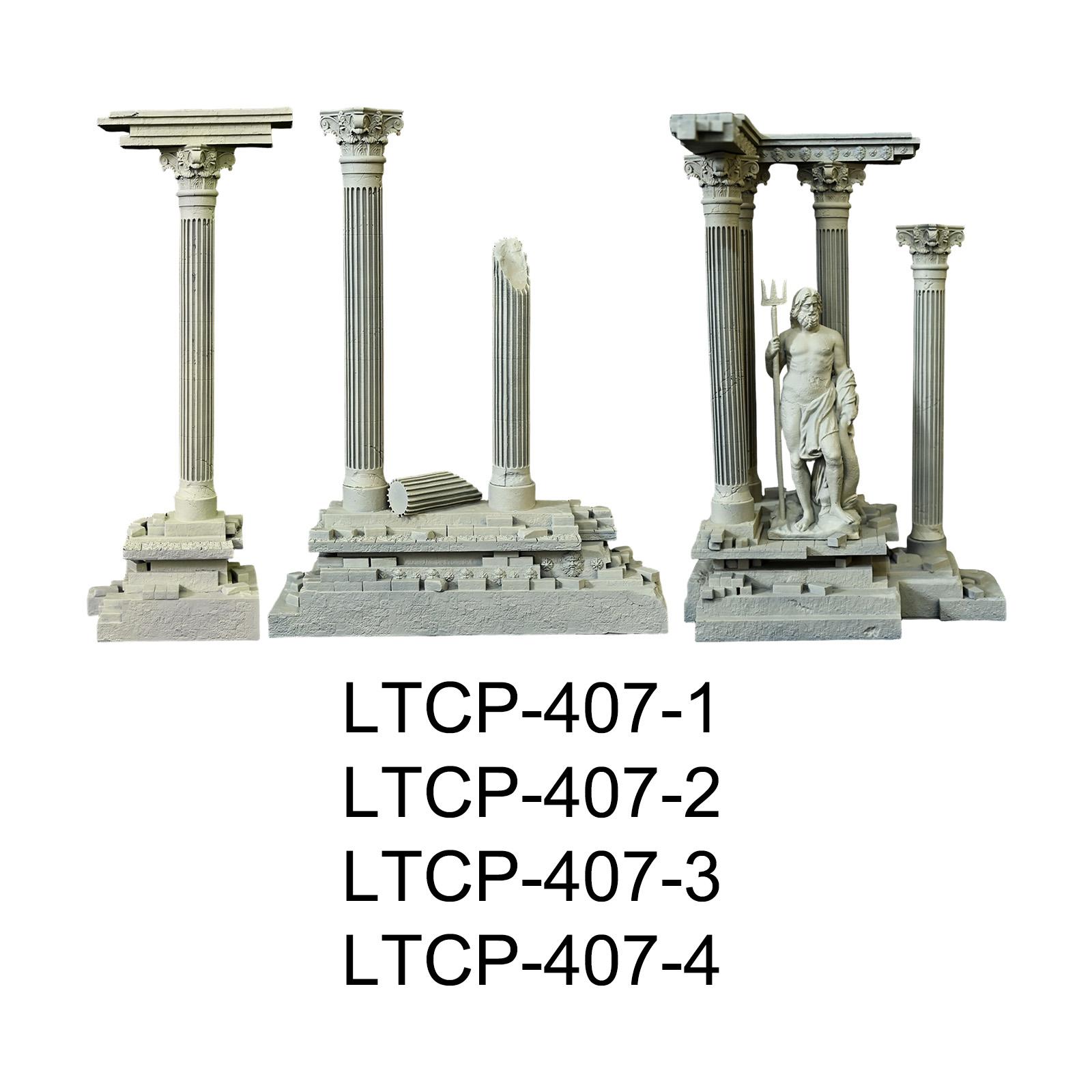Aquarium Fish Cartoon - Roman Column Decoration Resin Fish Tank