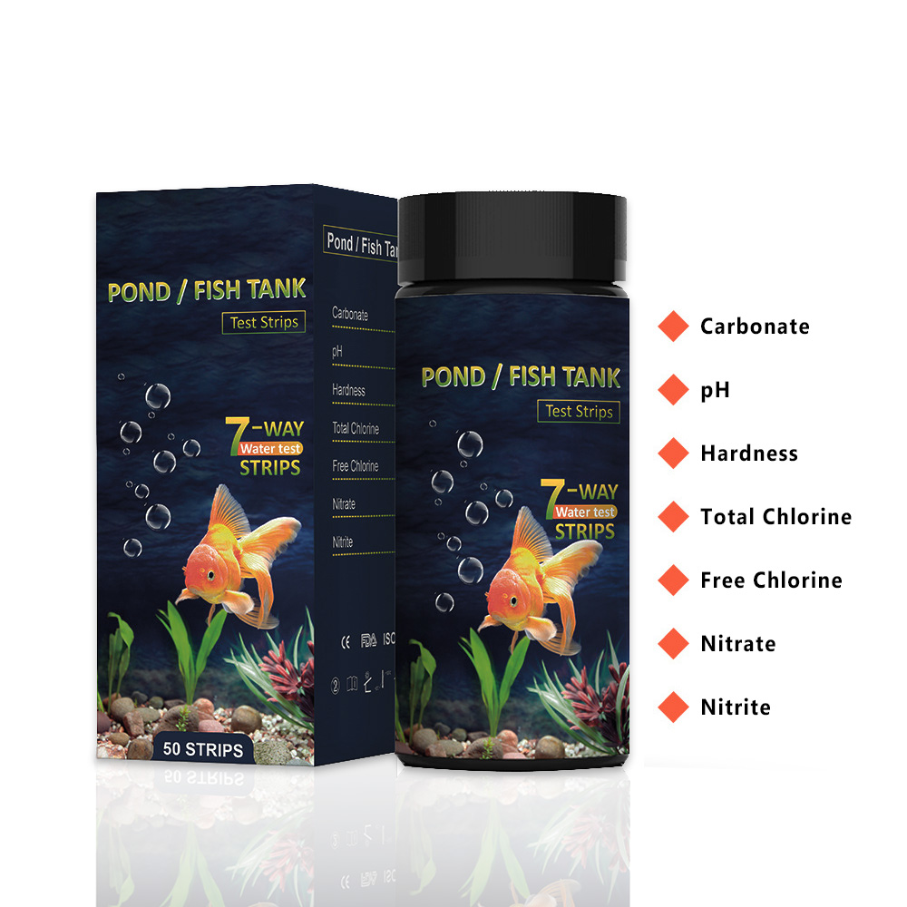 Aquarium Fish Quality - 7 in 1 Aquarium Test Strips,