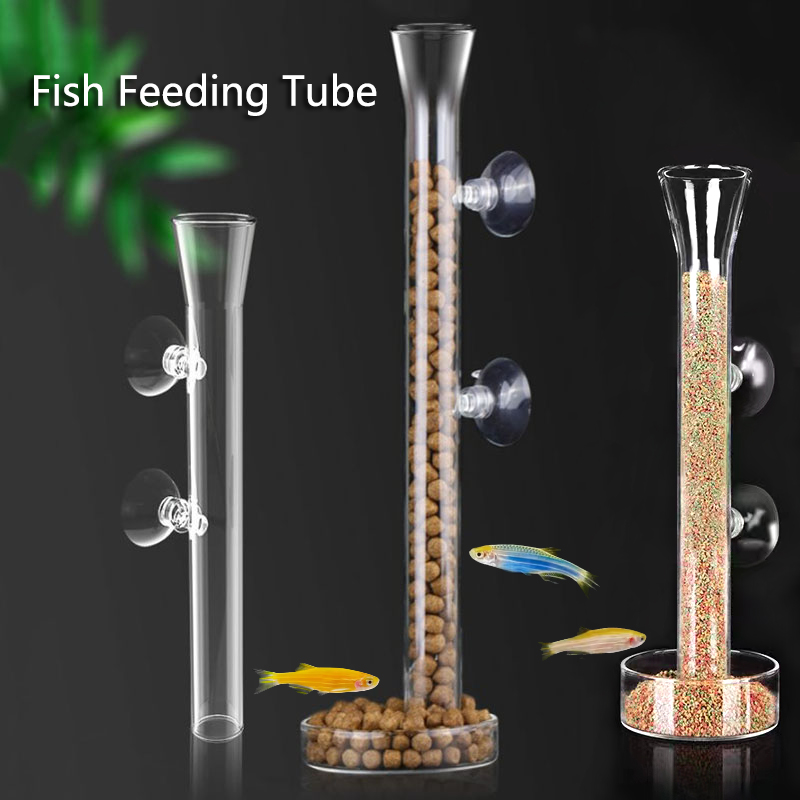 Aquarium Fish Price - Glass Aquarium Feeder Tube Dish Transparent