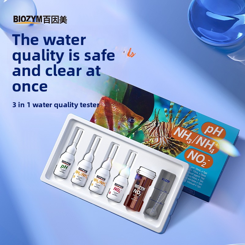 Aquarium Fish Quality - BIOZYM Aquarium Test Kit-Nitrite/PH/Ammonia Water Quality
