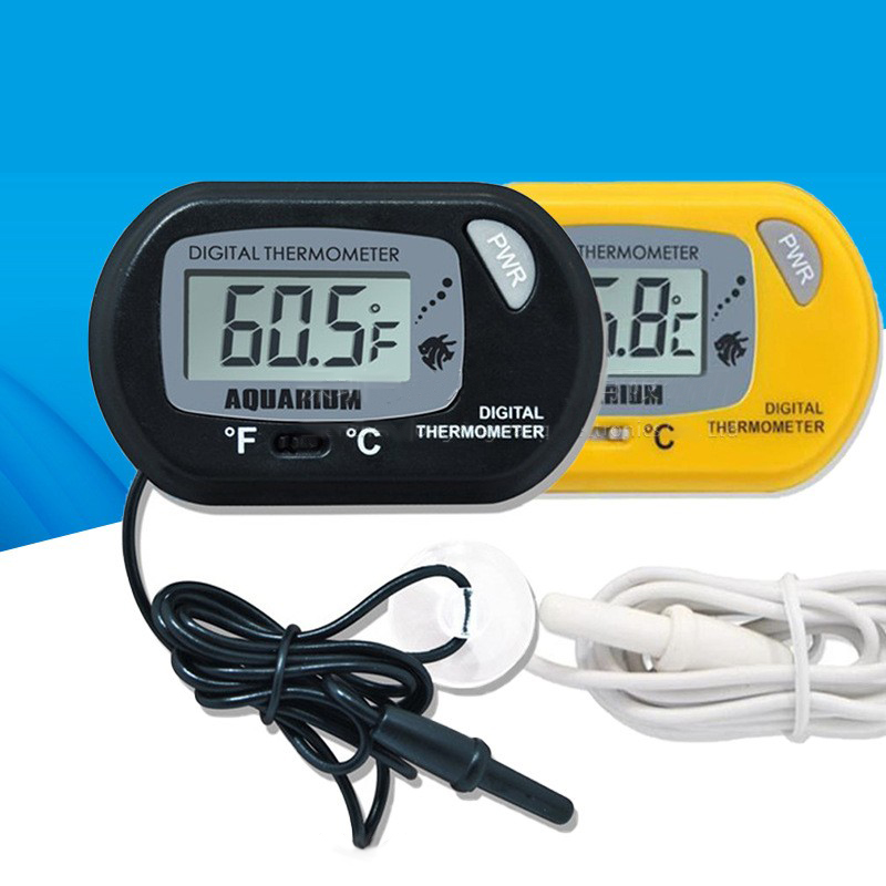 Aquarium Fish Yellow - 1PC 58*37mm Fish Tank Digital Thermometer,Yellow/Black
