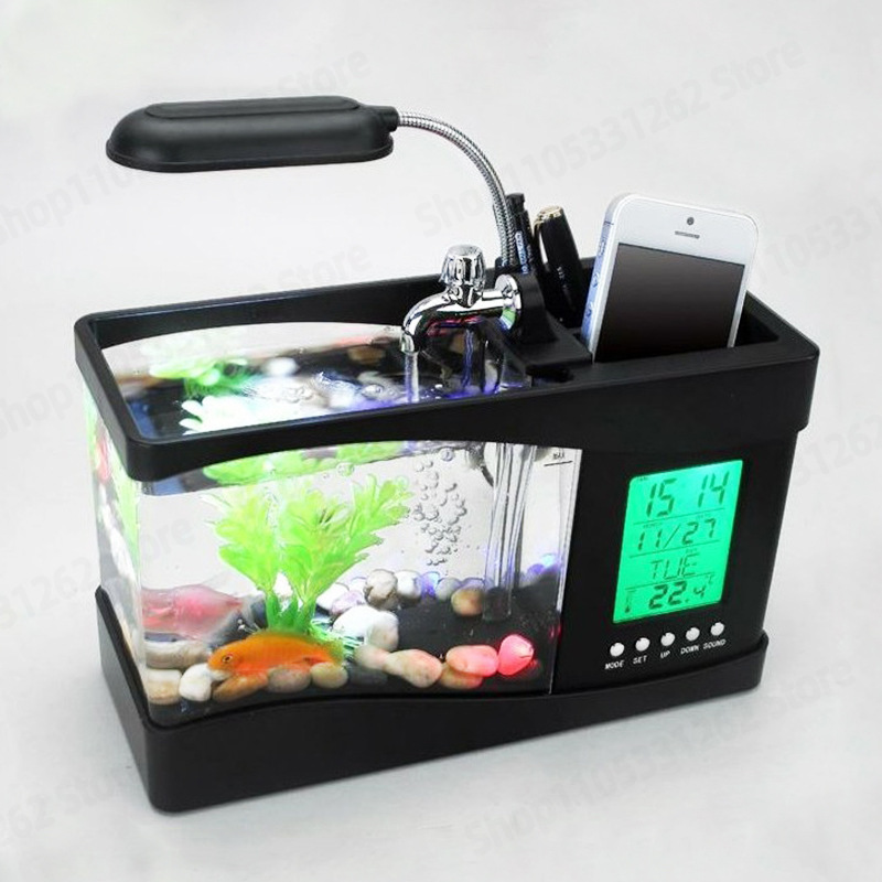 Mini Small Fish Tank Creative  - огляд і ціна Aquarium Fish Logo