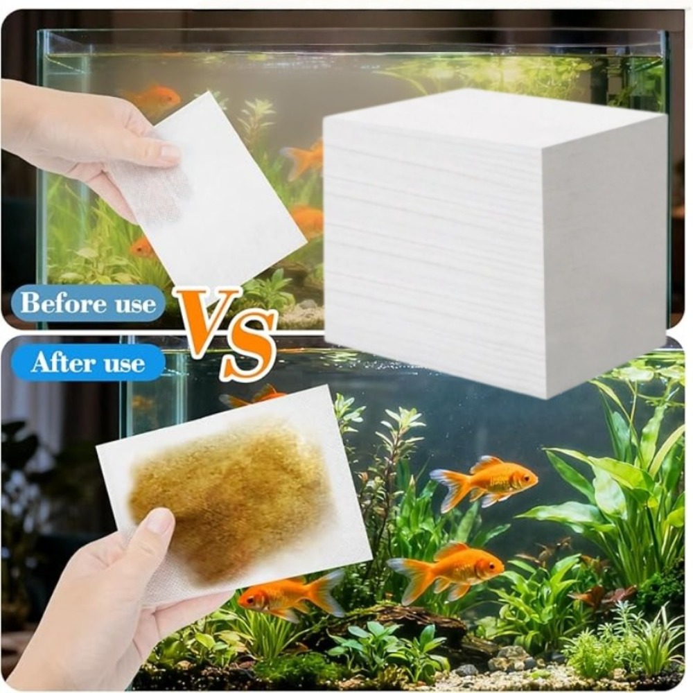 50pcs Fish Tank Absorbing Impu - огляд і ціна Aquarium Fish Yellow