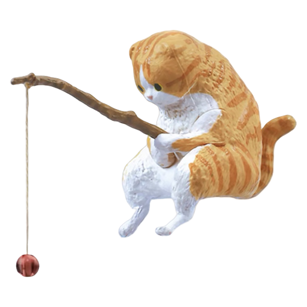 Cute Fishing Cat Figure Fish L - огляд і ціна Aquarium Fish Cartoon