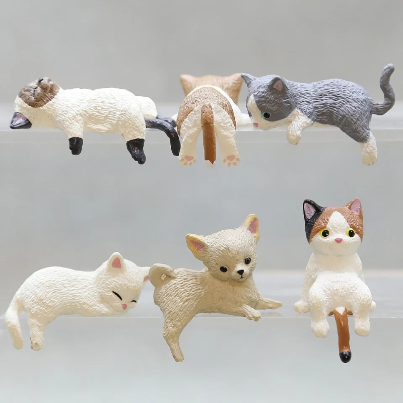 1Pc Cute Cartoon Cat PVC Home  - огляд і ціна Aquarium Fish Cartoon