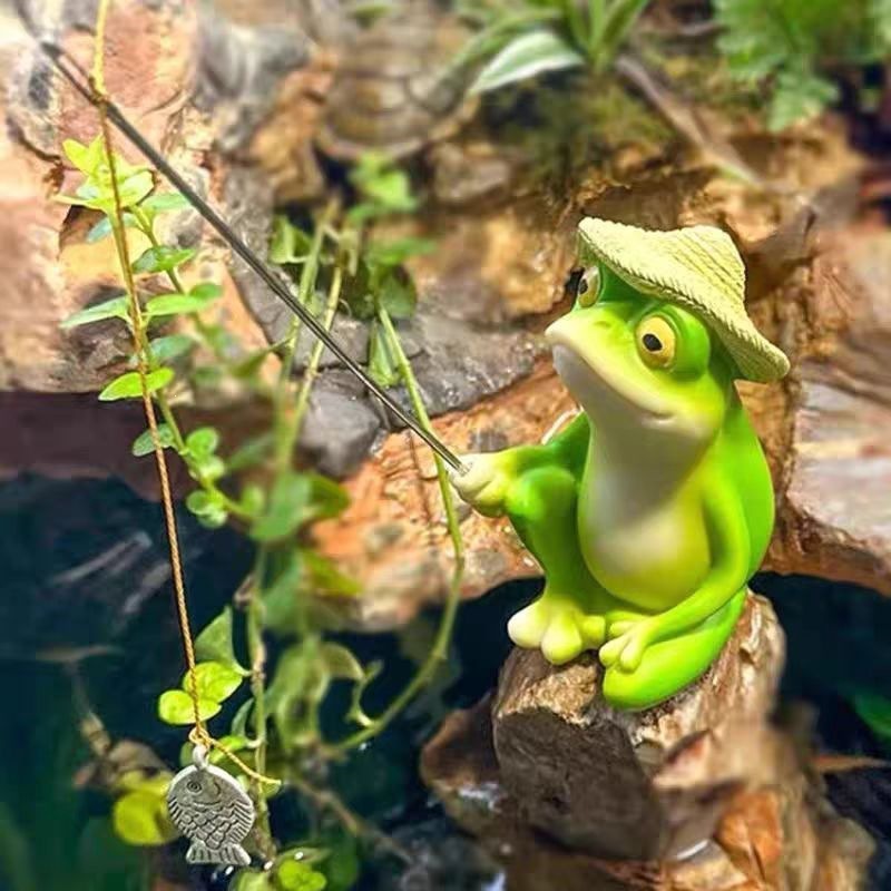 Cartoon Resin Frog Figurine Cr - огляд і ціна Aquarium Fish Cartoon