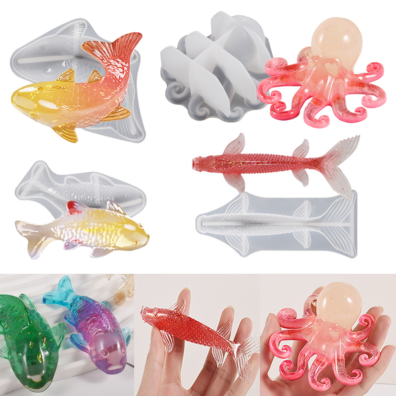 3D Koi Fish Shaped Epoxy Resin - огляд і ціна Aquarium Fish Guppy