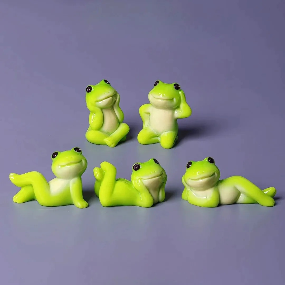 6pcs Cartoon Mini Funny Frog F - огляд і ціна Aquarium Fish Cartoon