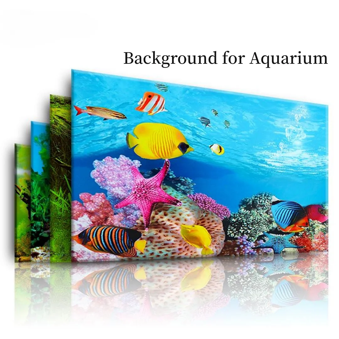 Background Aquarium 3D Sticker - огляд і ціна Aquarium Fish Cartoon