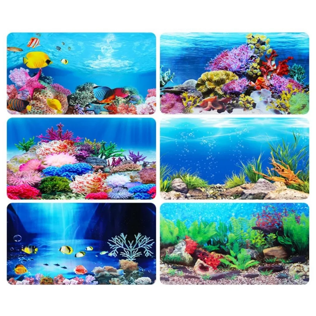 Background Aquarium 3D Sticker - огляд і ціна Aquarium Fish Cartoon