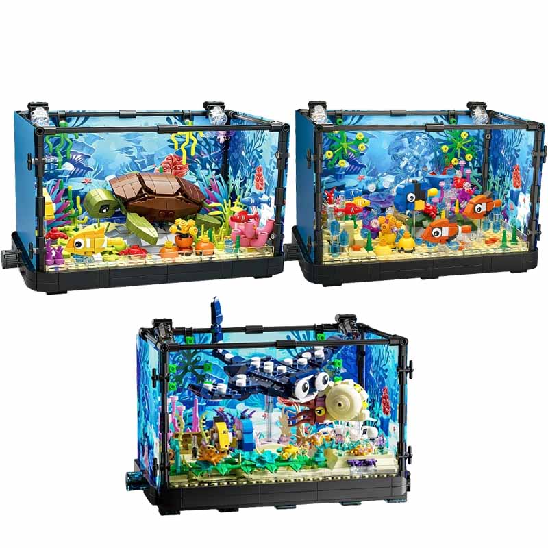 Fish Tank Building Block Set w - огляд і ціна Aquarium Fish Guppy