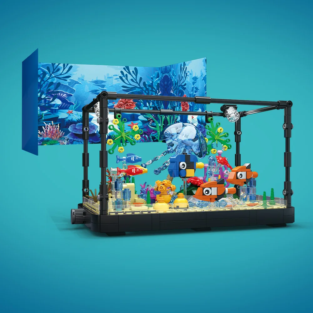 Fish Tank Building Block Set w - огляд і ціна Aquarium Fish Guppy