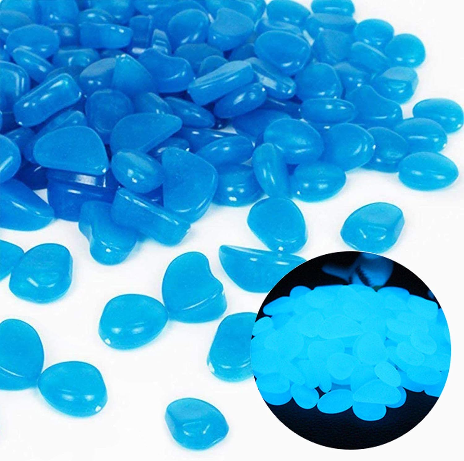 Fish Tank Rocks Glow Blue Pebb - огляд і ціна Aquarium Fish Store