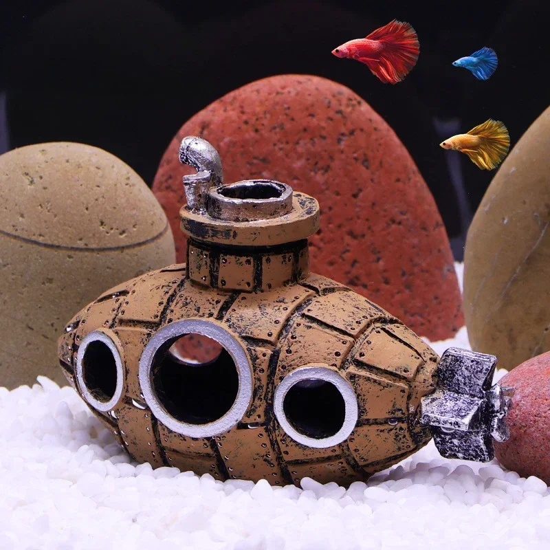 Resin Submarine Ornaments Aqua - огляд і ціна Aquarium Fish Cartoon