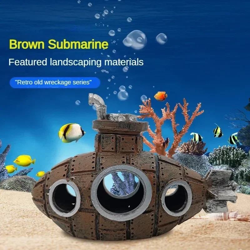 Resin Submarine Ornaments Aqua - огляд і ціна Aquarium Fish Cartoon