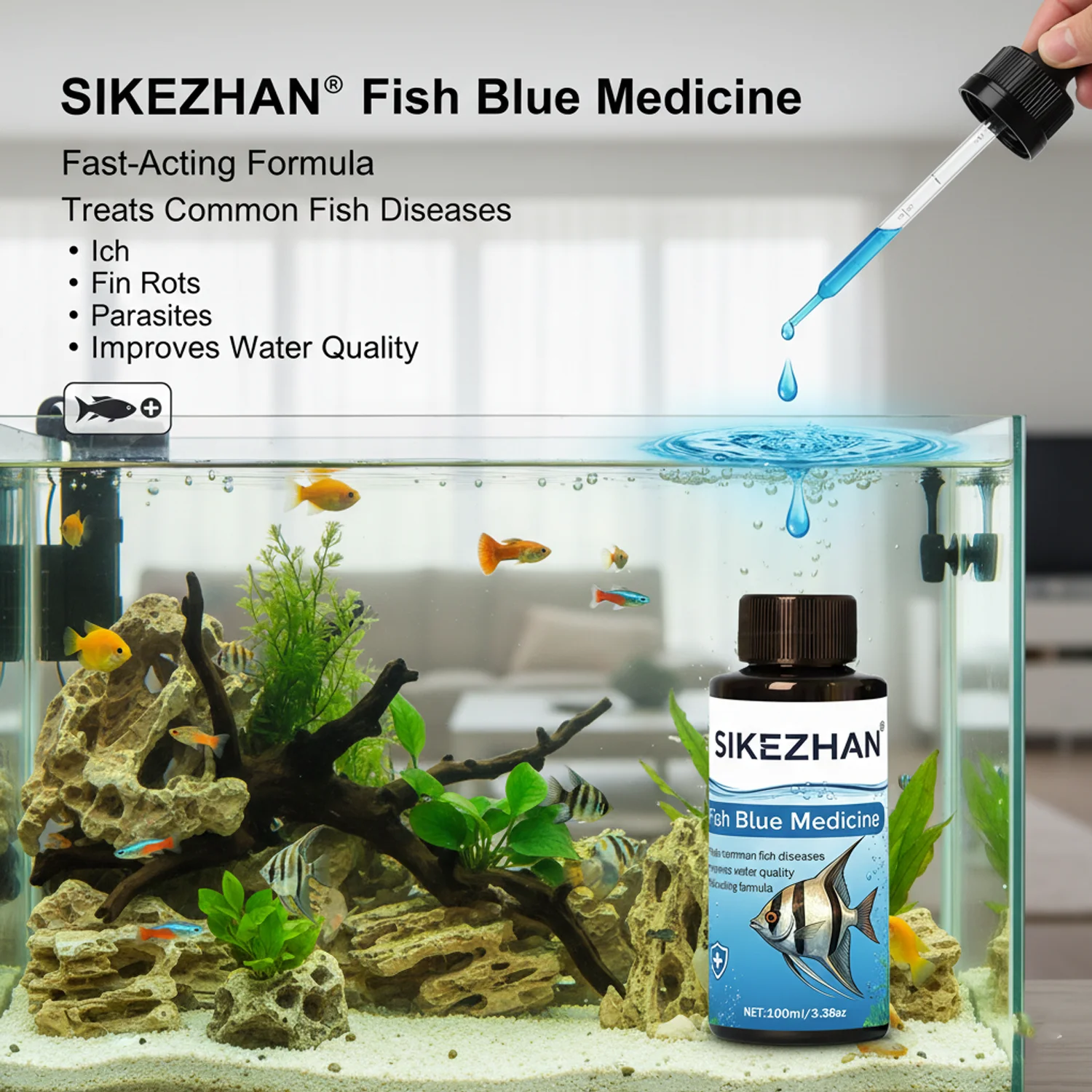 500ml Methylene Blue Solution  - огляд і ціна Aquarium Fish Medicine